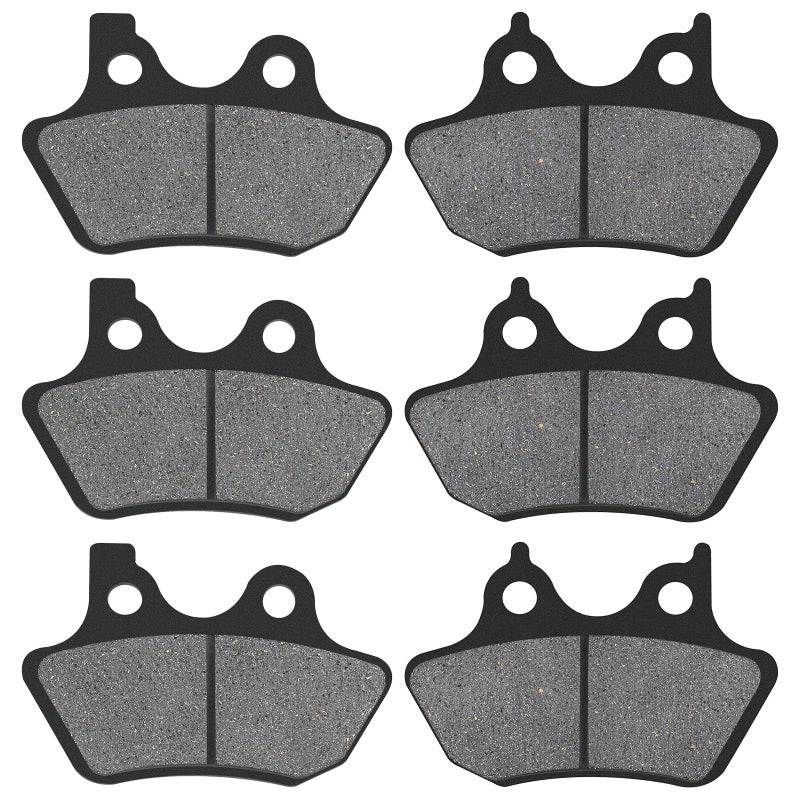 AHL Front & Rear Brake Pads Set for Harley FLHTCU-I Electra Glide Ultra Classic/FLHRCi Road King Classic/Touring FLHT 2000-2007 Dyna FXDLi Dyna Low Rider (Spoke Wheels) 2006 (Semi-metallic) - Image 1